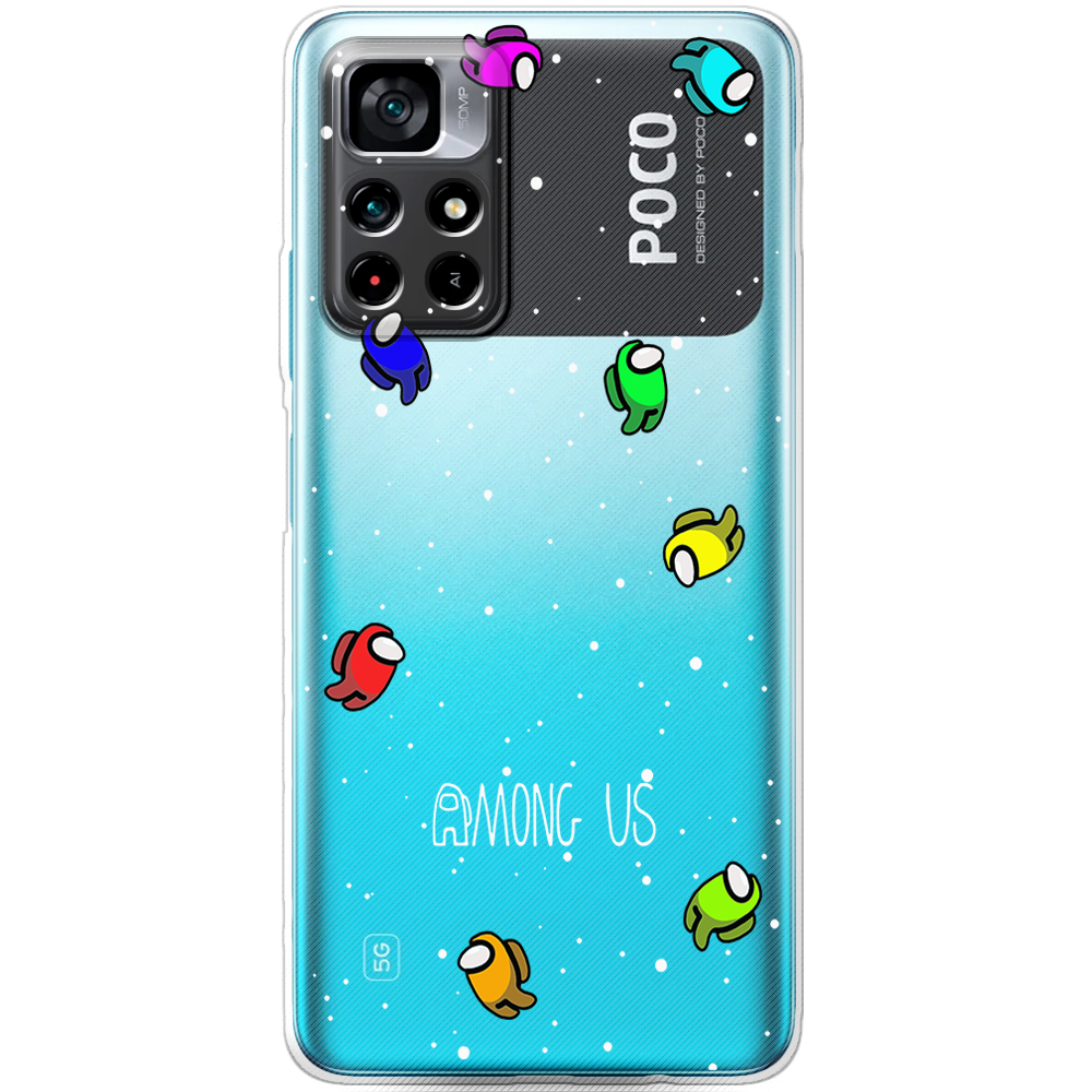Чехол BoxFace Poco M4 Pro 5G Among Us Invisible Прозрачный силикон (43742-bk76-43742)