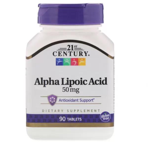 Альфа-липоевая кислота 21st Century Alpha Lipoic Acid 50 мг 90 Tabs