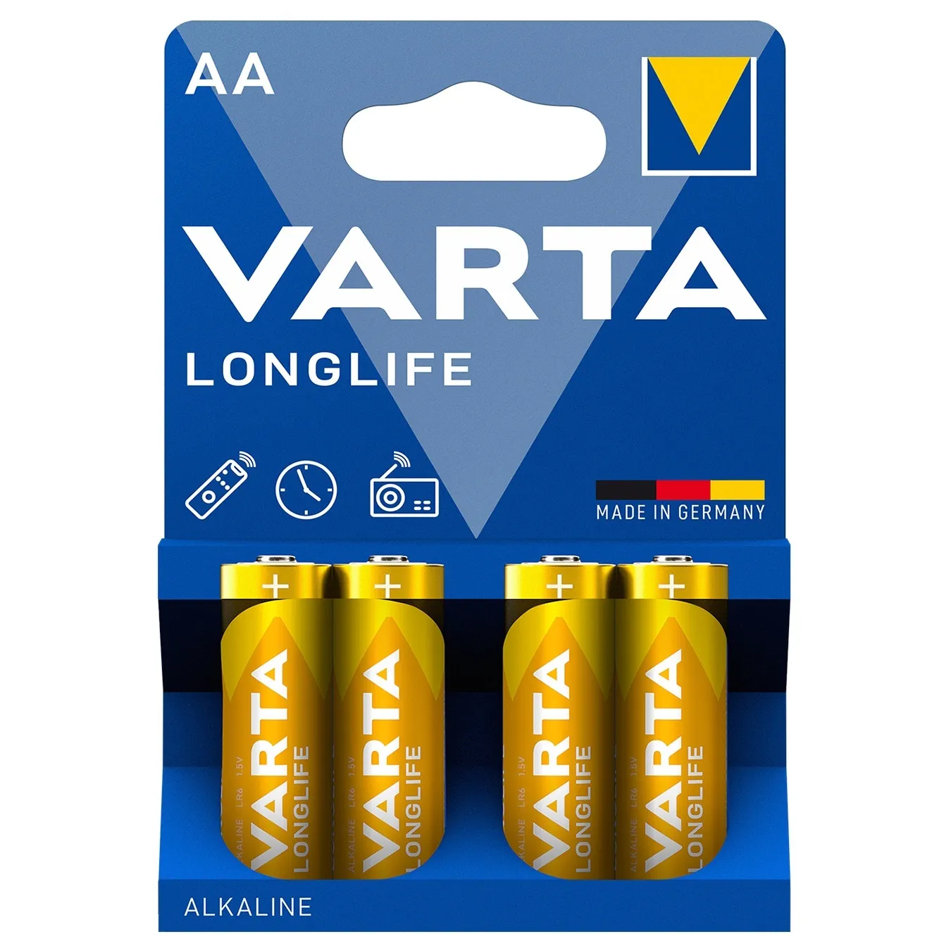 Батарейка щелочная VARTA LONGLIFE AA 4 шт. (15716)