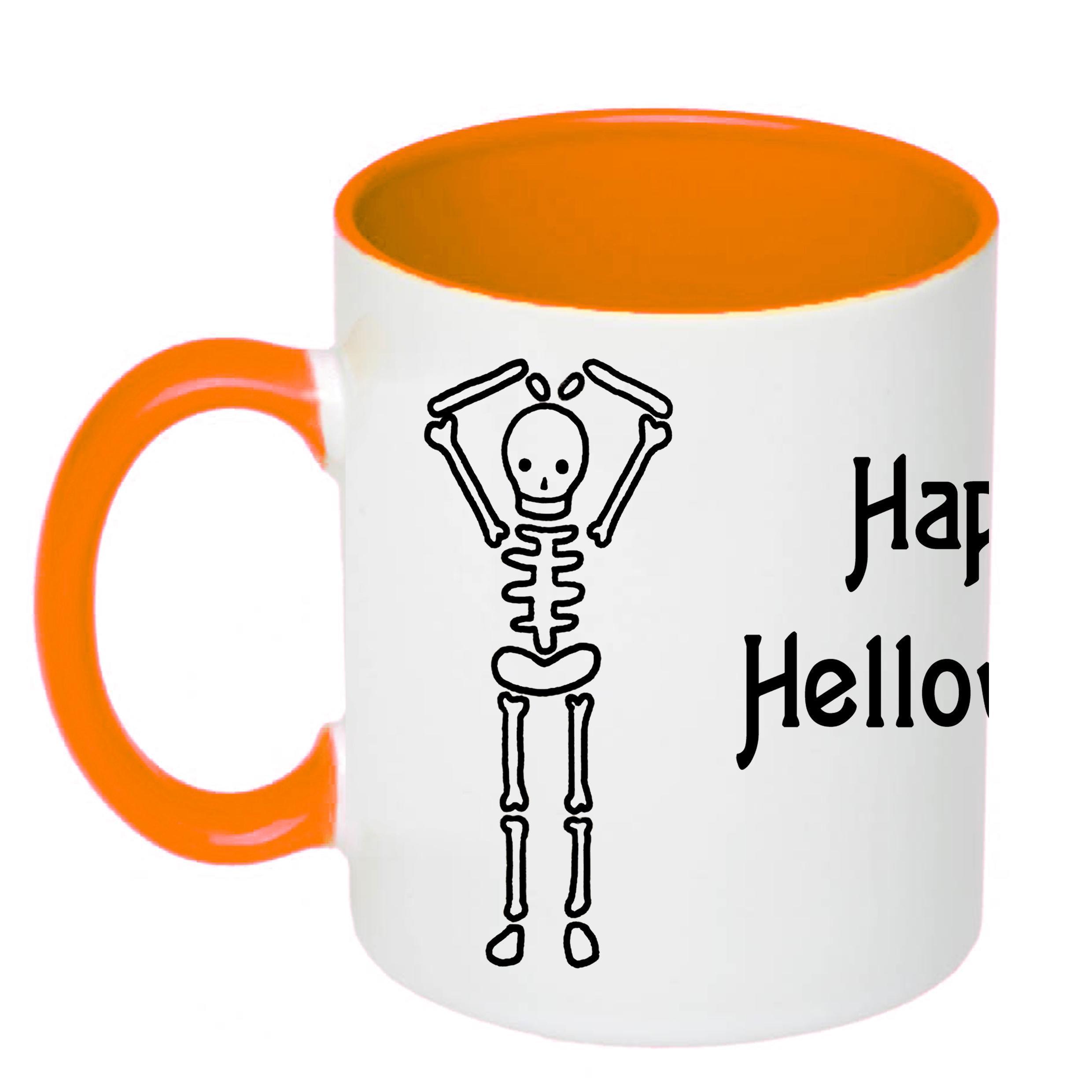 Чашка с печатью Happy Helloween 330 мл Оранжевый (20806)
