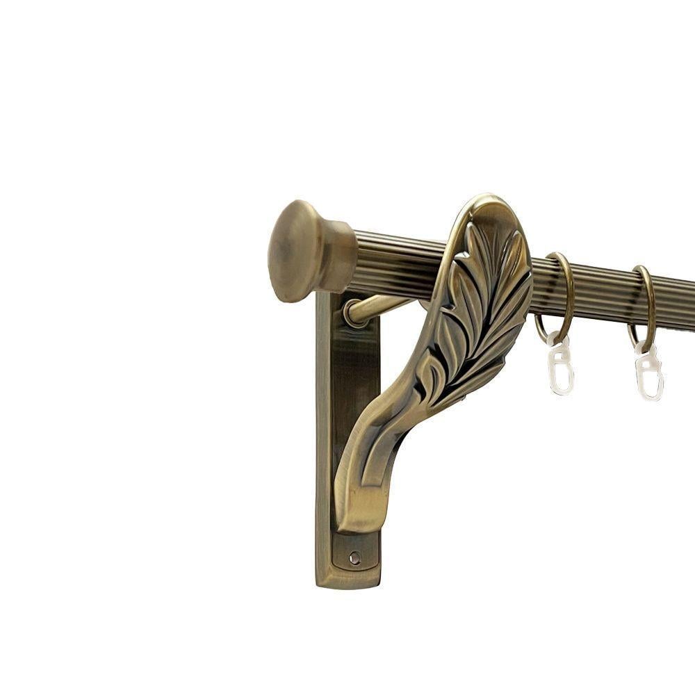 Карниз для штор Orvit Дуо рифленая однорядный 25 мм ретро 240 см Антик (000-7942)