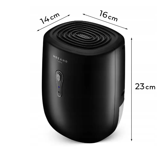 Осушувач повітря Mozano DryVac 30W з резервуаром 800 мл Чорний (AGD/OSU/POW/3#CZARNY) - фото 2 Осушувач повітря Mozano DryVac 30W з резервуаром 800 мл Чорний (AGD/OSU/POW/3#CZARNY) - фото 2