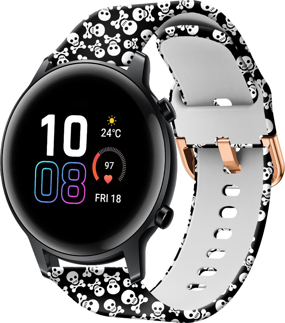Ремешок Colorful для Honor Magic Watch 2 Skull 42 мм Black (28606)