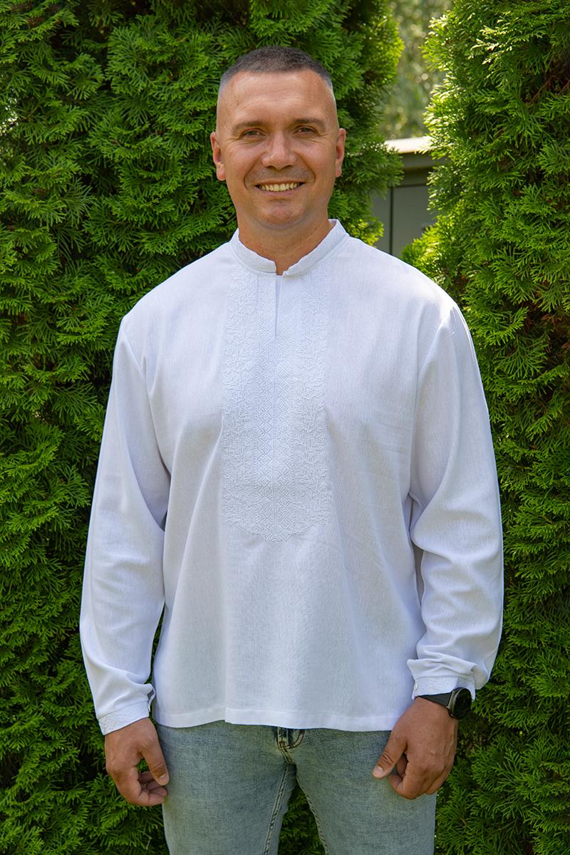 Вышиванка мужская на белом 4XL Белый (2299715878)