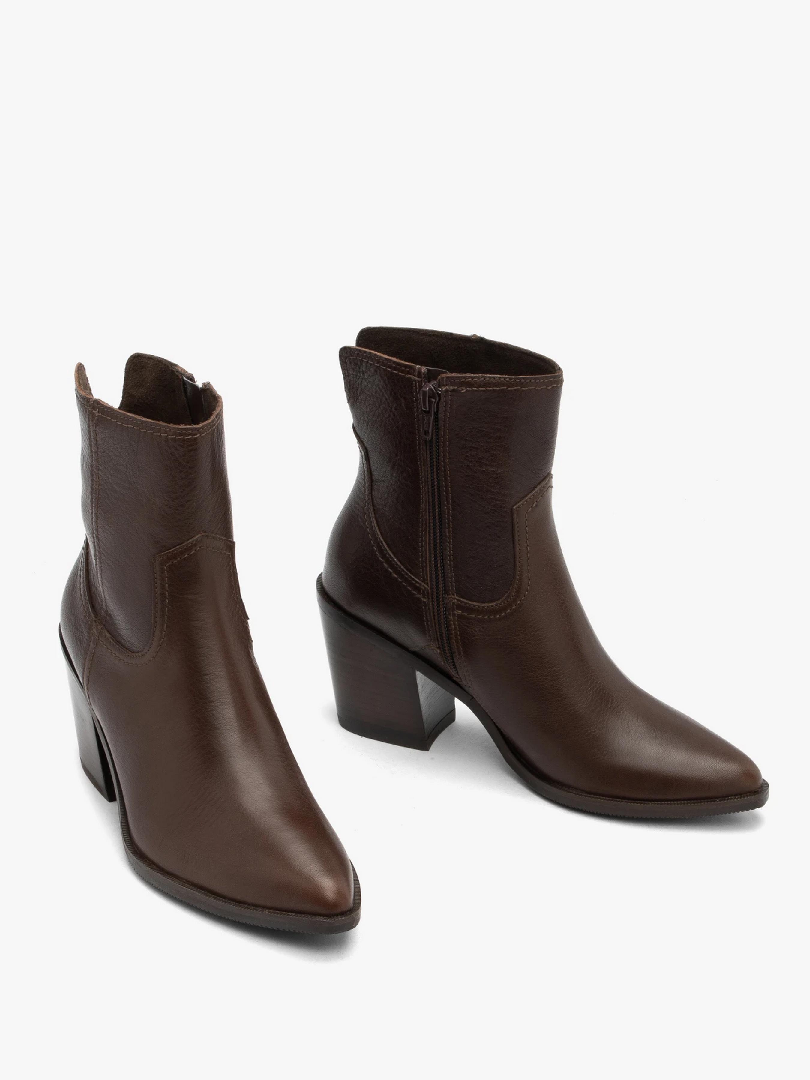 Ботинки козаки кожаные женские RYLKO р. 37 Коричневый (F7VL3___ _2TQ)