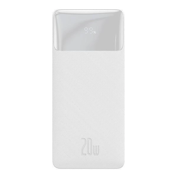 Повербанк Baseus Bipow Digital Display 30000 mAh 20W 3A с поддержкой быстрой зарядки 3A 2USB/1Type-C QC White (11507390)