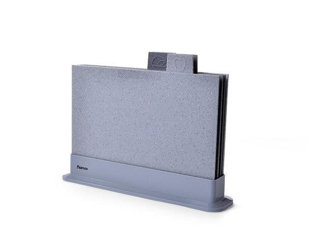 Набір обробних дощок Fissman 4 шт. на підставці