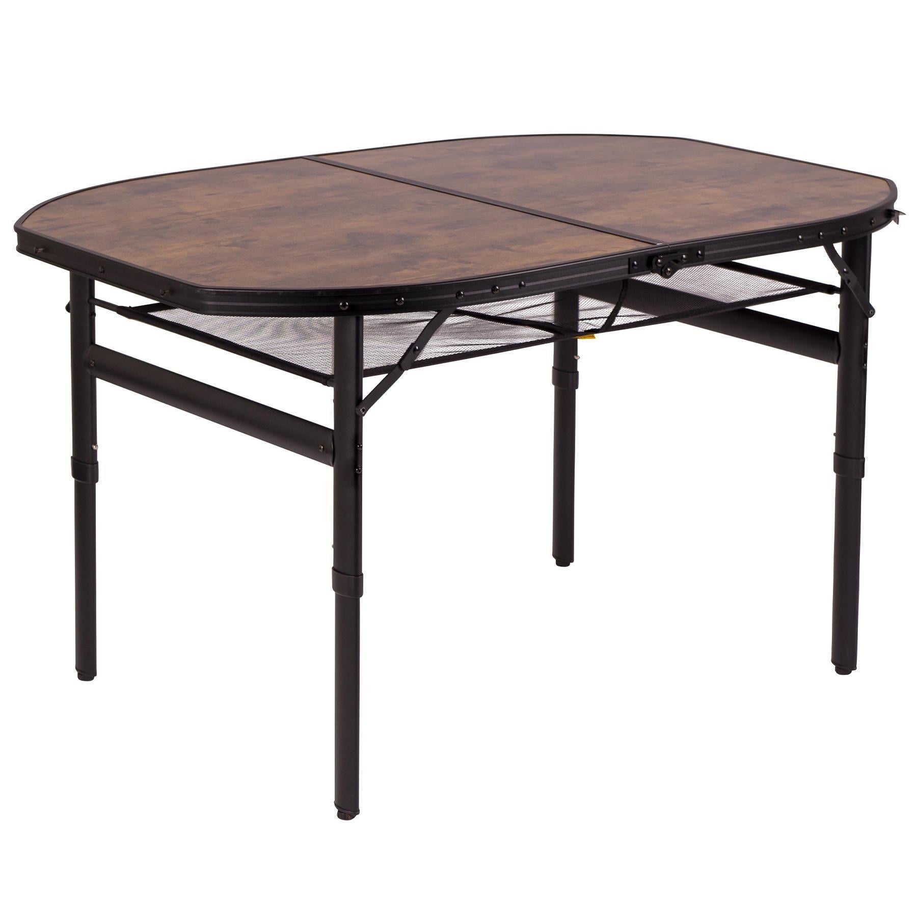 Стол туристический Bo-Camp Melrose Oval 120x80 см Black/Wood look (1404220)