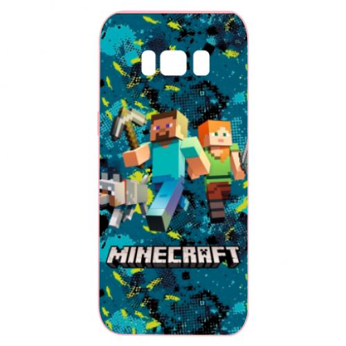 Чехол для Samsung S8 Minecraft Steve Alex And Dog