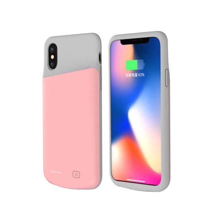 Чохол-акумулятор iBattery для iPhone X/XS 5200mAh Рожевий