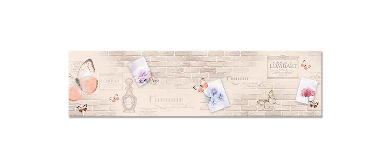 Кухонный фартук Бабочки из самоклеющейся виниловой пленки 65х250 см Бежевый Кухонный фартук Бабочки из самоклеющейся виниловой пленки 65х250 см Бежевый