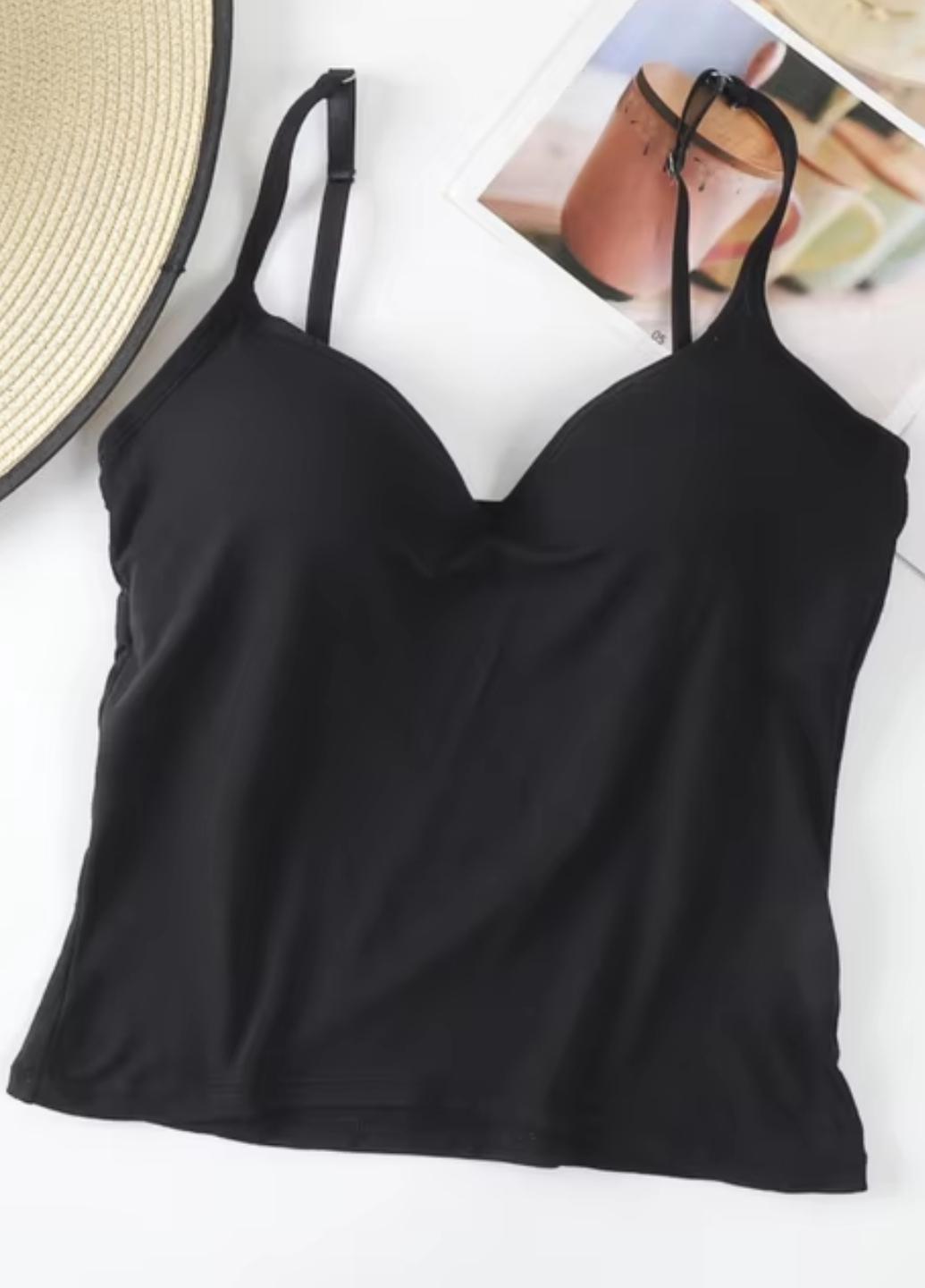 Майка женская Elegance с поролоновыми вкладышами XXL Черный (1468-46-03) - фото 4