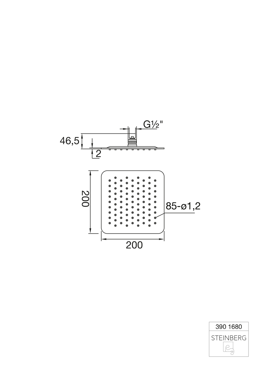 Душ верхний Steinberg 390 Хром (390 1680) - фото 2 Душ верхний Steinberg 390 Хром (390 1680) - фото 2