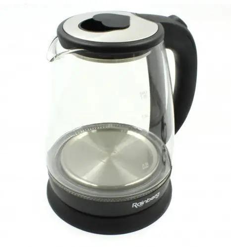 Чайник электрический Rainberg RB-902 стеклянный 1,8 л 2200 W Черный