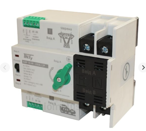 Перемикач автоматичний АВР W4R 100A 2P (5506443)