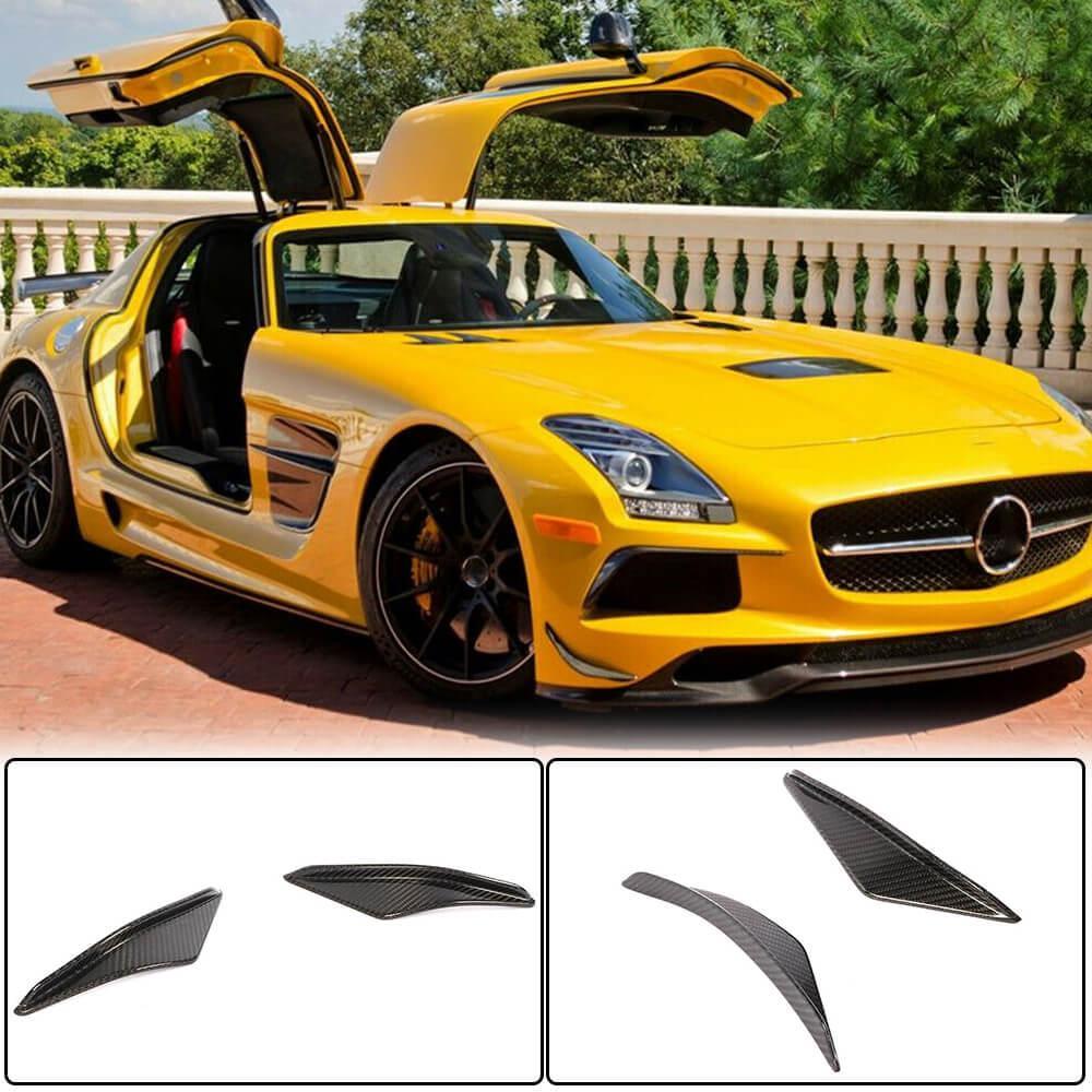 Накладки на бампер передний DDCarbon Flap V1 для Mercedes SLS C197 натуральный карбон (148301)