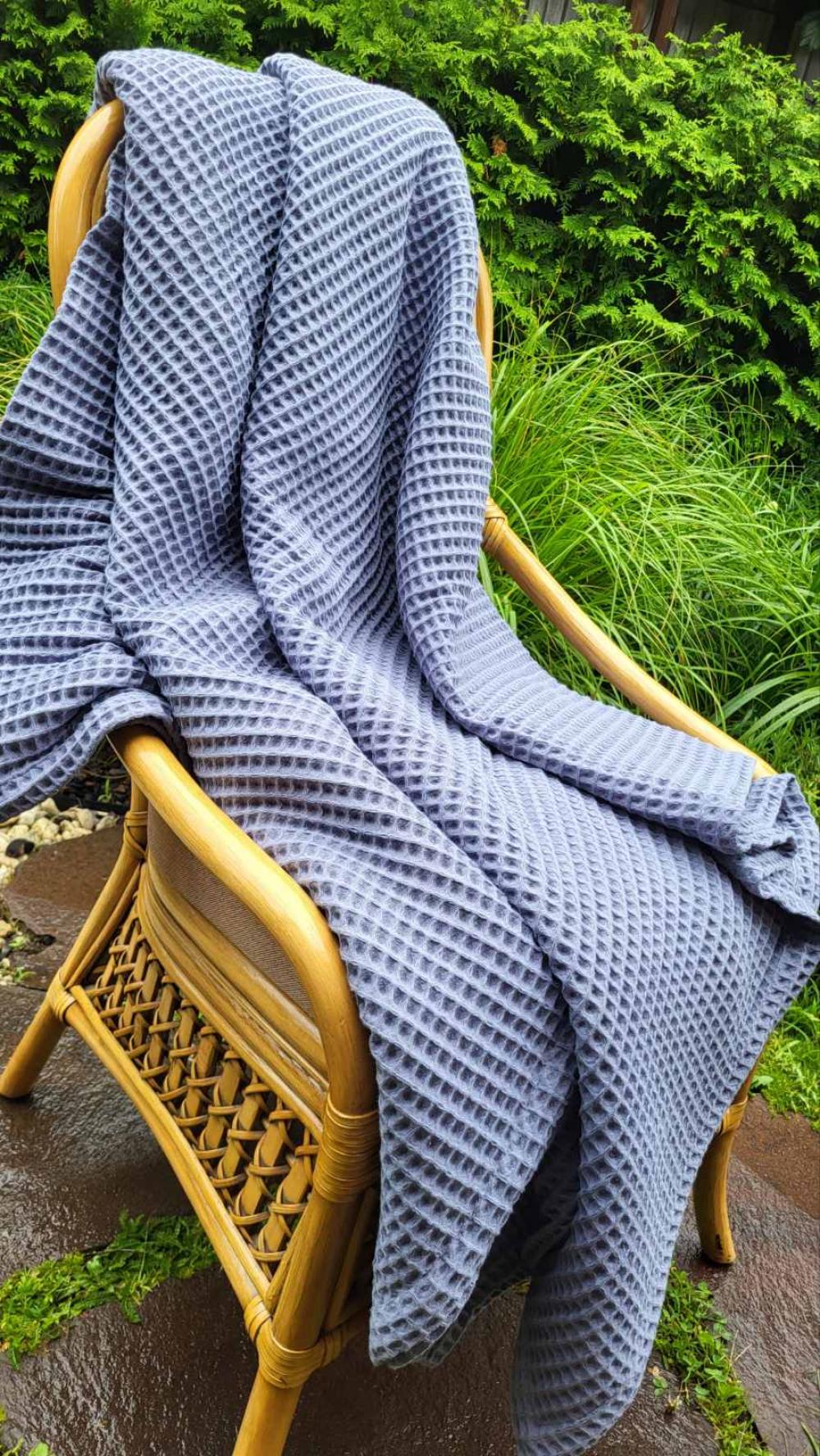 Покрывало Пике Сота 180x220 см Чернично-серый (11116) - фото 2 Покрывало Пике Сота 180x220 см Чернично-серый (11116) - фото 2