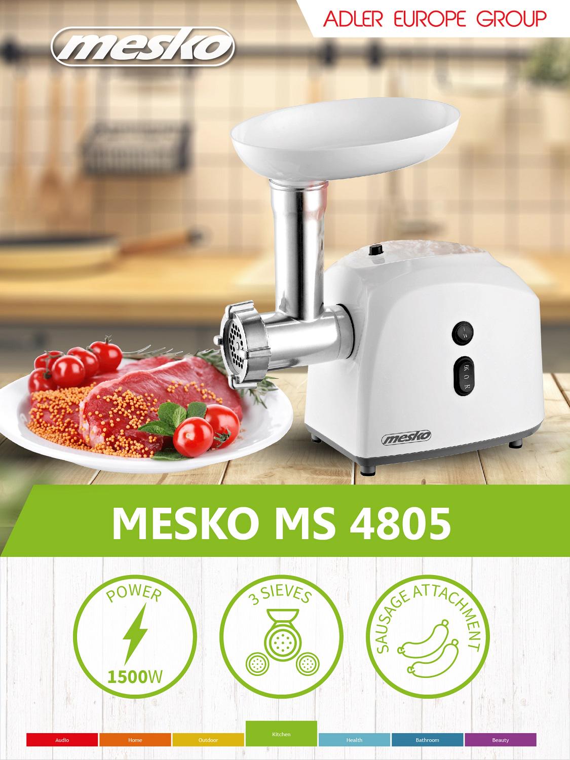 Электромясорубка Mesko MS 4805 - фото 9