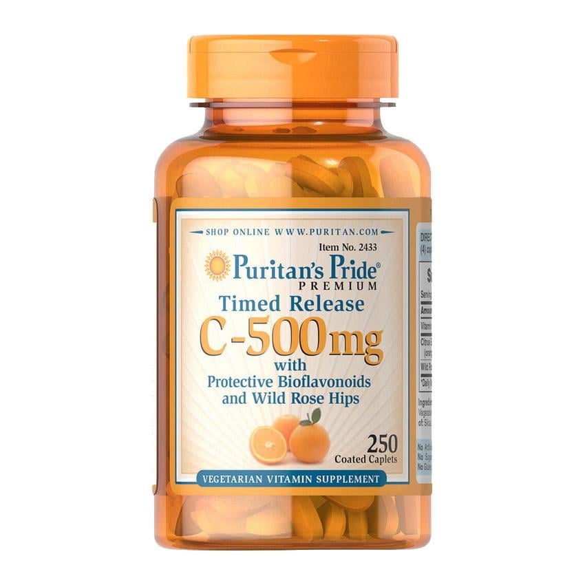 Витамин C Puritan's Pride Vitamin C-500 with Bioflavonoids & Rose Hips Time Release 100 табл.