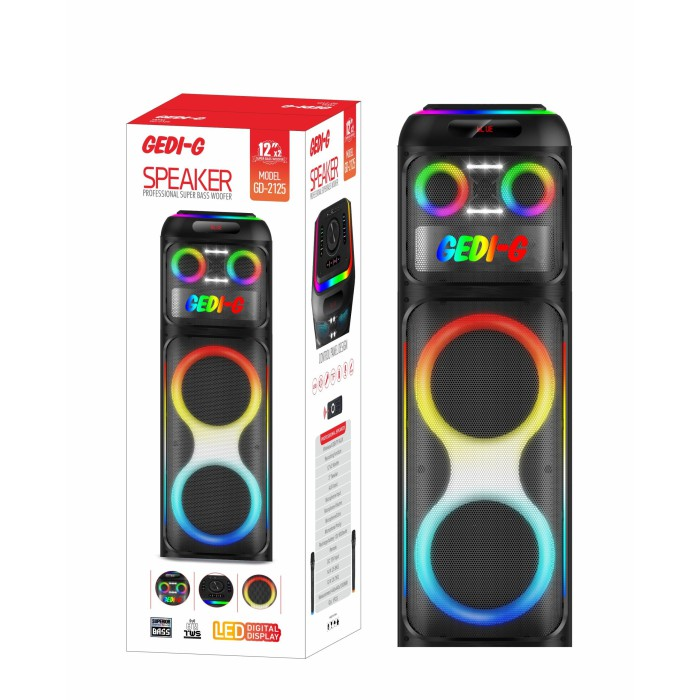 Колонка Bluetooth GD-2125 2х12" - фото 4 Колонка Bluetooth GD-2125 2х12" - фото 4