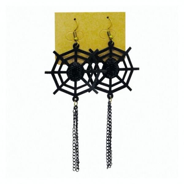 Декор на Хэллоуин Seta Серьги Паутинки (16-403)