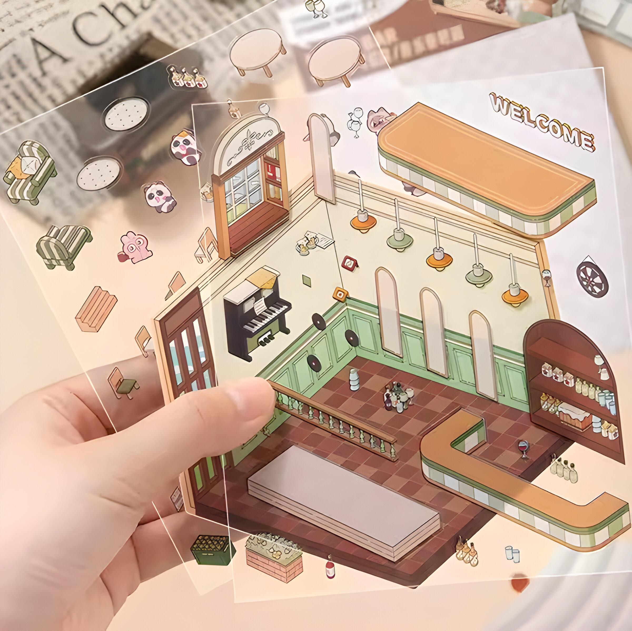 Набор 3D наклеек 4в1 румбокс разные цвета многоразовые (25-82) - фото 6