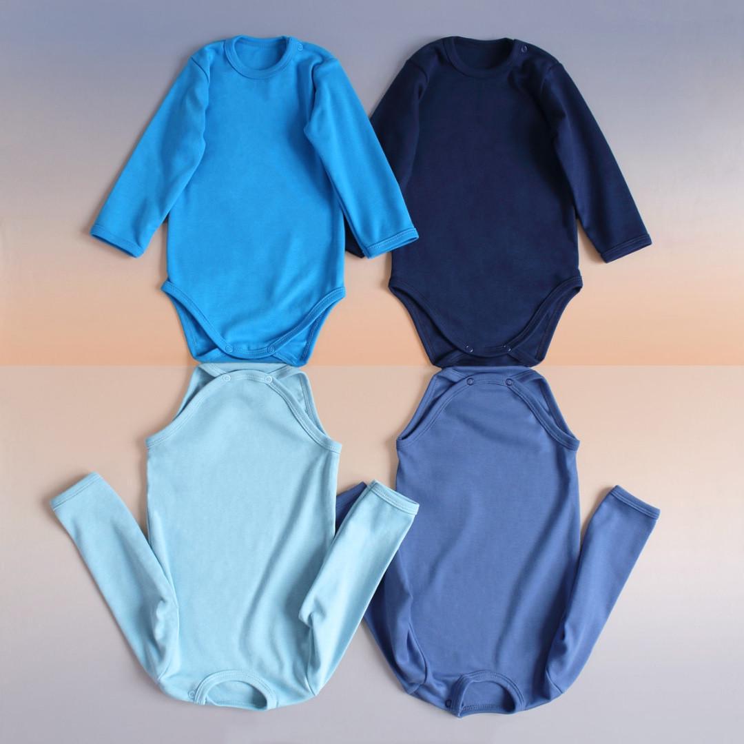 Боді з довгим рукавом 62 см 0-3 міс Темно-синій (2679644890) - фото 3