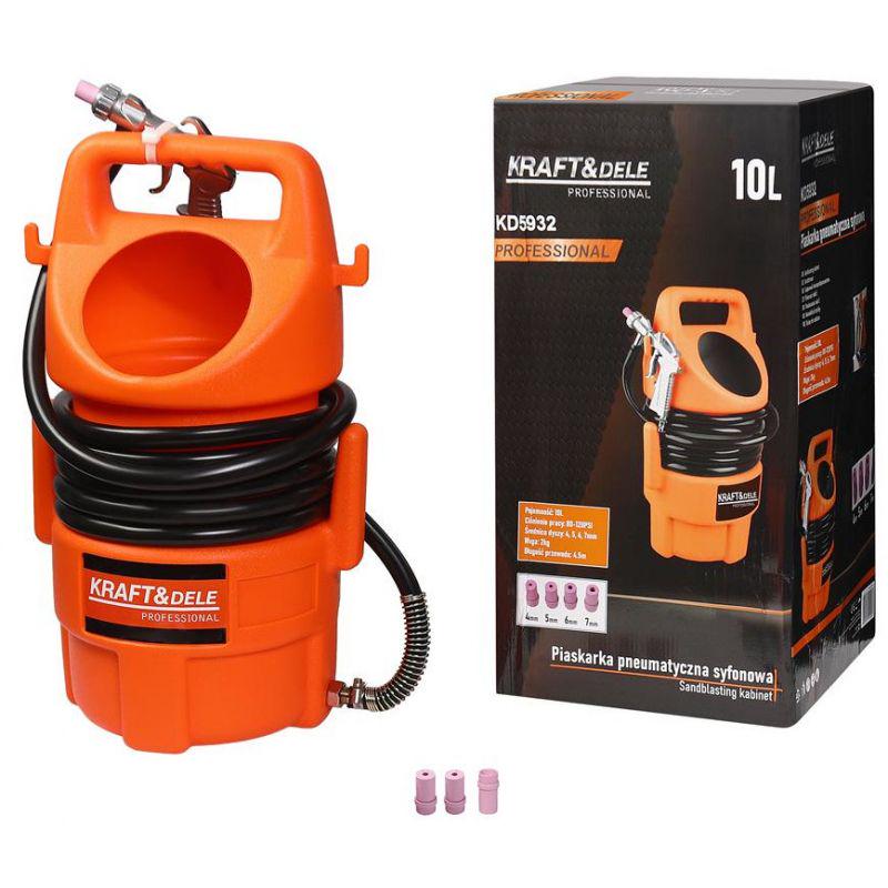 Аппарат пескоструйный с сифоном Kraft&Dele 10 л (KD5932)