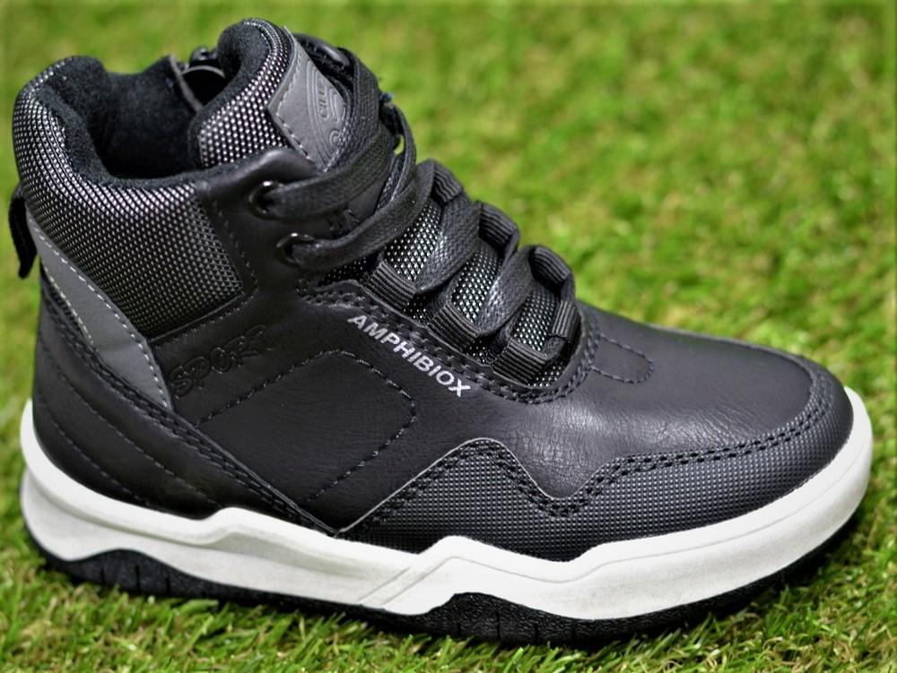 Ботинки детские демисезонные на флисе для мальчика р. 29 Черный (11292078)