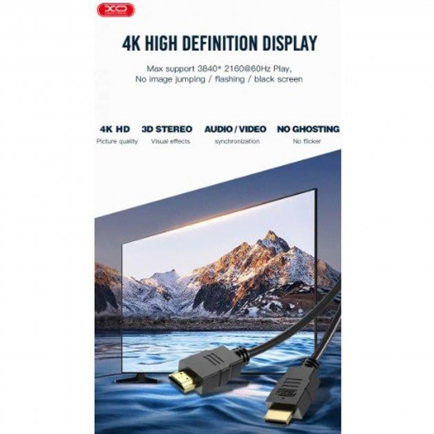 Кабель HDMI XO GB004 4K 60HZ Audio 1,5м Black - фото 5