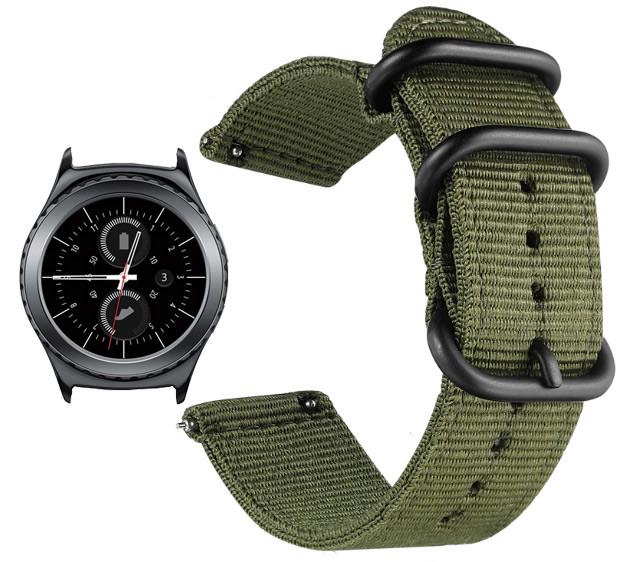 Нейлоновый ремешок Primo Traveller для часов Samsung Gear S2 Classic SM-R732/RM-735 Army Green (756457761) - фото 2