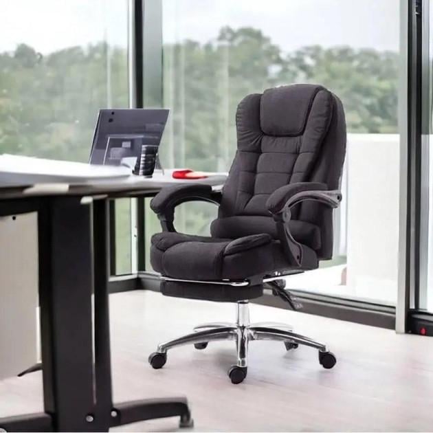 Офисное кресло с массажной подушкой и подставкой для ног BOSS KO22 Premium из ткани до 130 кг. Черный (17398) - фото 8 Офисное кресло с массажной подушкой и подставкой для ног BOSS KO22 Premium из ткани до 130 кг. Черный (17398) - фото 8