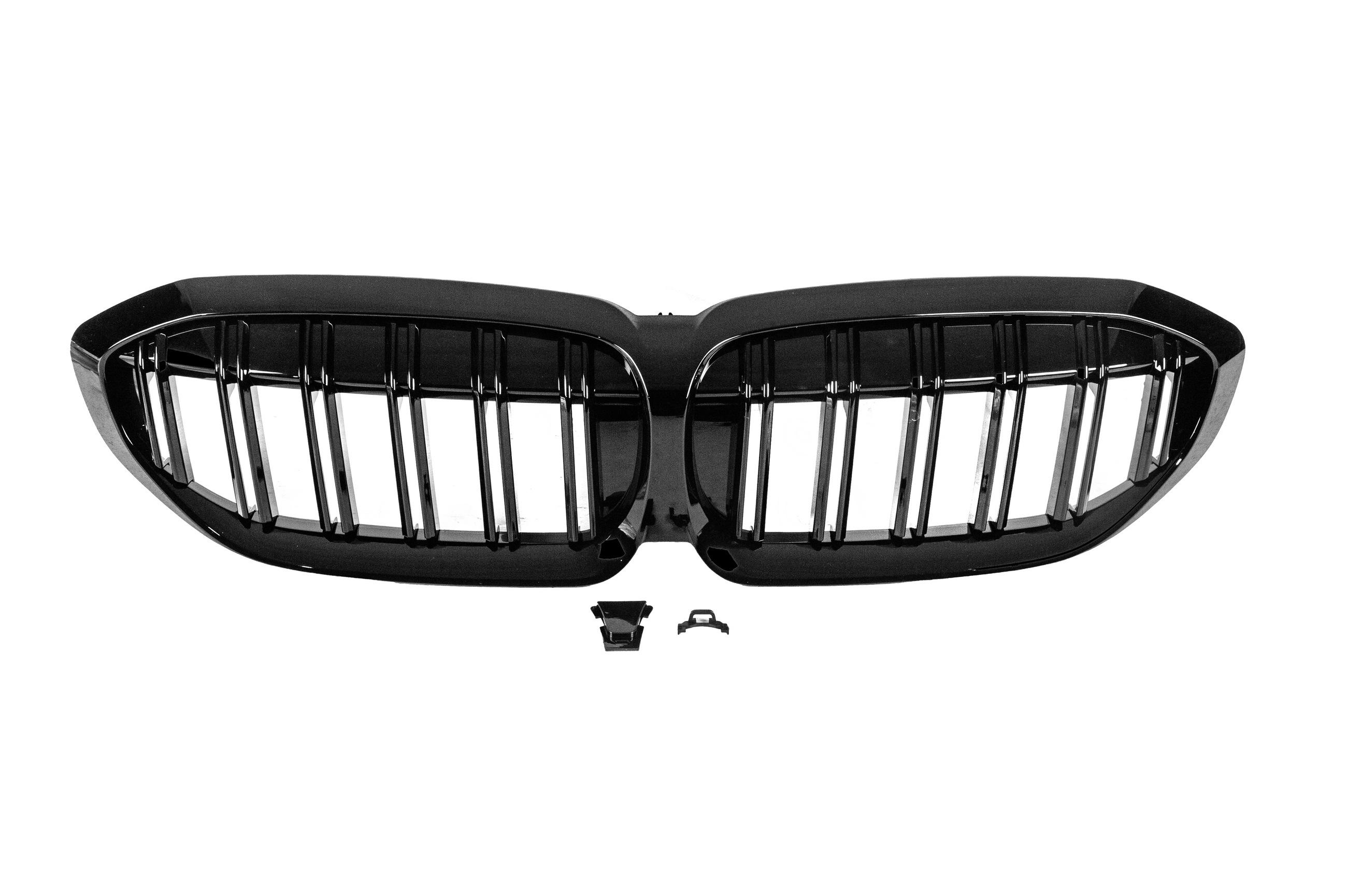 Решетки M-Look V2 2018-2022 с местом под камеру GBT для BMW 3 серия G20/G21 2018- гг. abs-пластик Черный