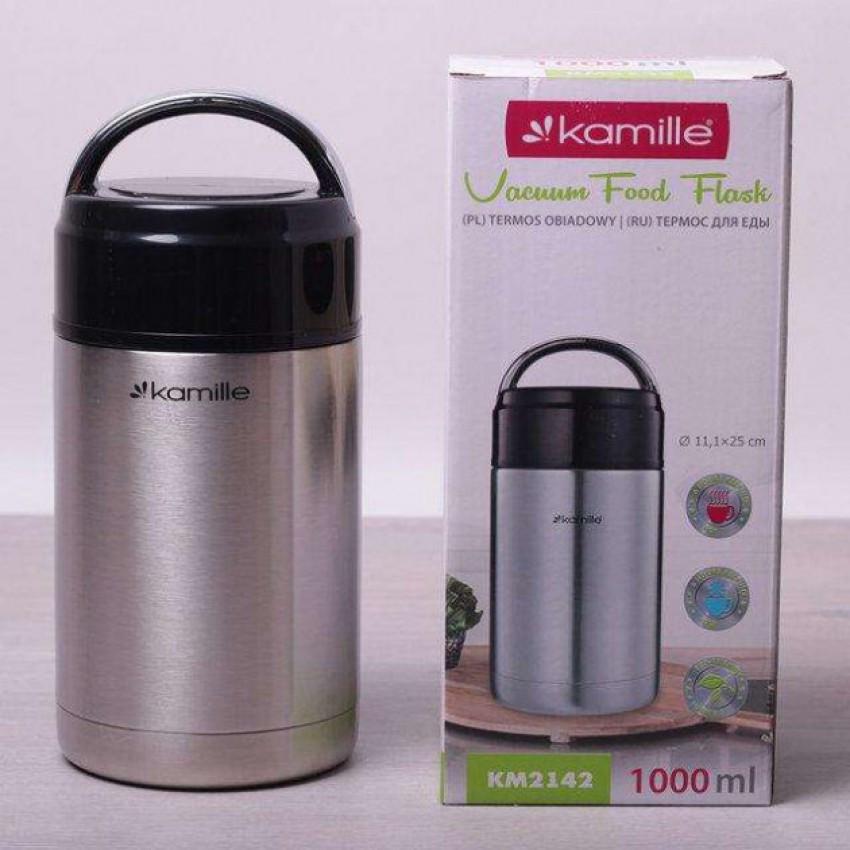 Термос пищевой Kamille КМ-2142 из нержавеющей стали 1000 мл (1105189335)