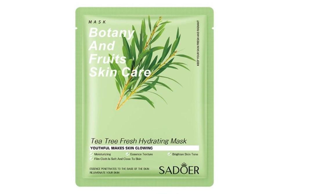 Маска для обличчя тканинна Sadoer Botany And Fruits Skin Care з олією чайного дерева 25 г (2164911450)