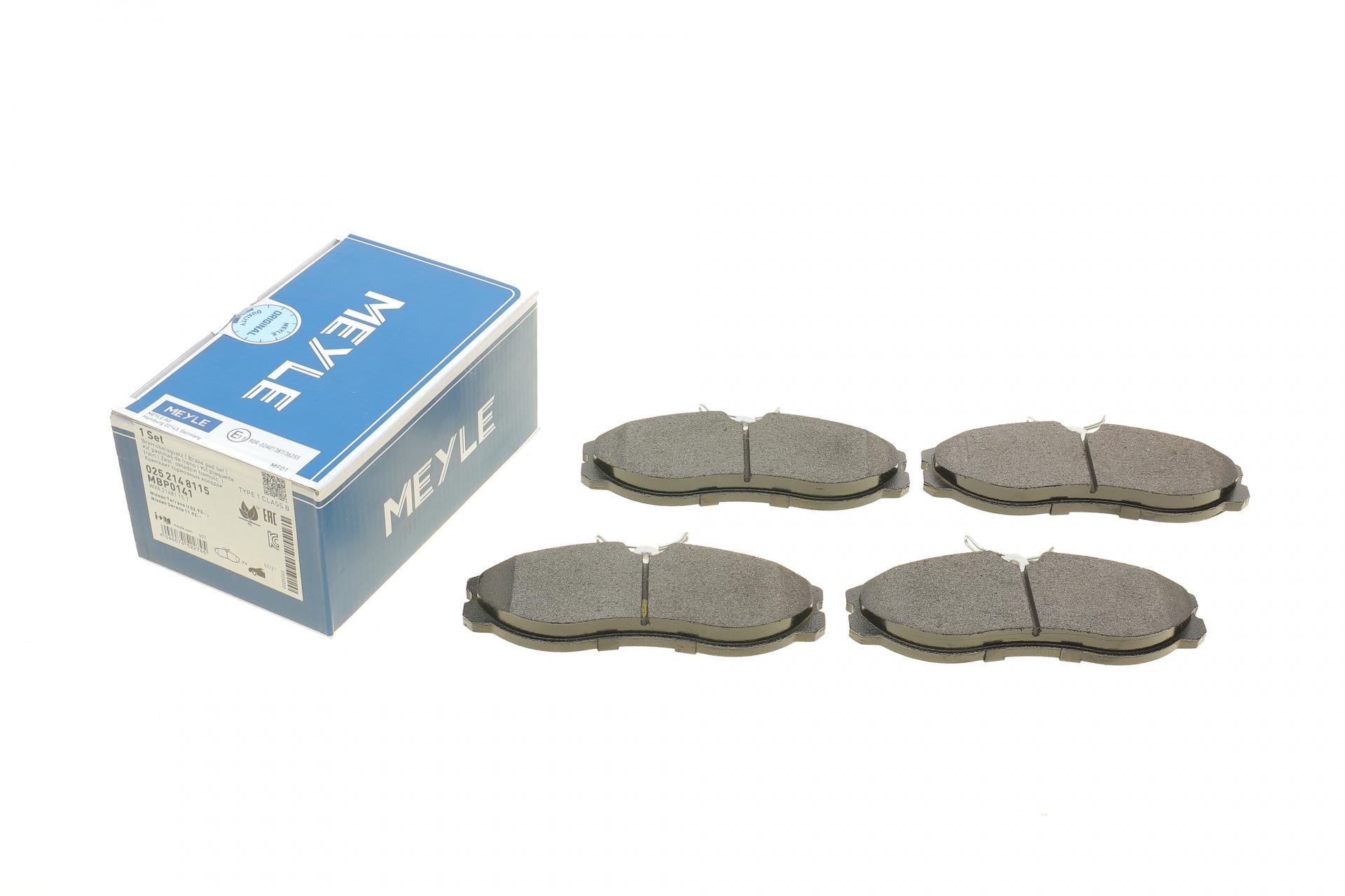 Колодки тормозные передние Meyle для Nissan Terrano/Venette 94-02 (025 214 8115)