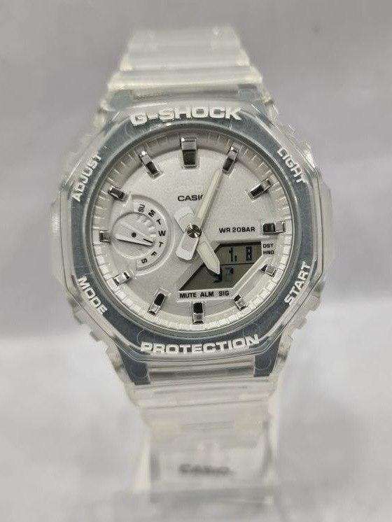 Наручные часы женские Casio G-Shock GMA-S2100SK-7AER ударопрочные с водозащитой 200 м и серебристым циферблатом