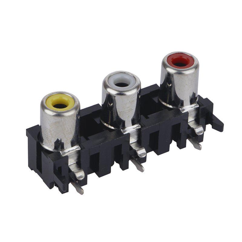 Гнездо монтажное 3xRCA (A153055) Гнездо монтажное 3xRCA (A153055)