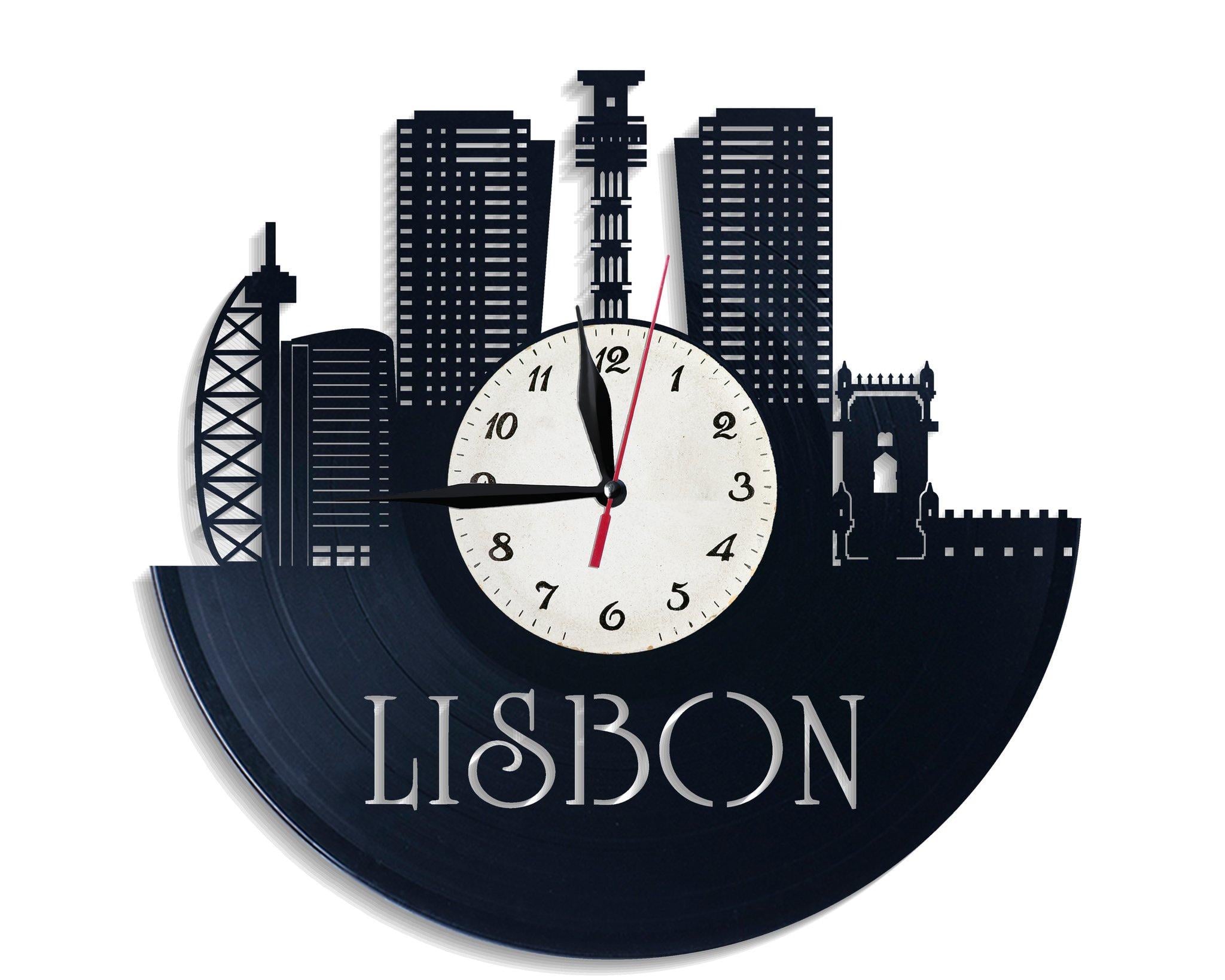 Часы настенные Лиссабон 2705 из виниловой пластинки