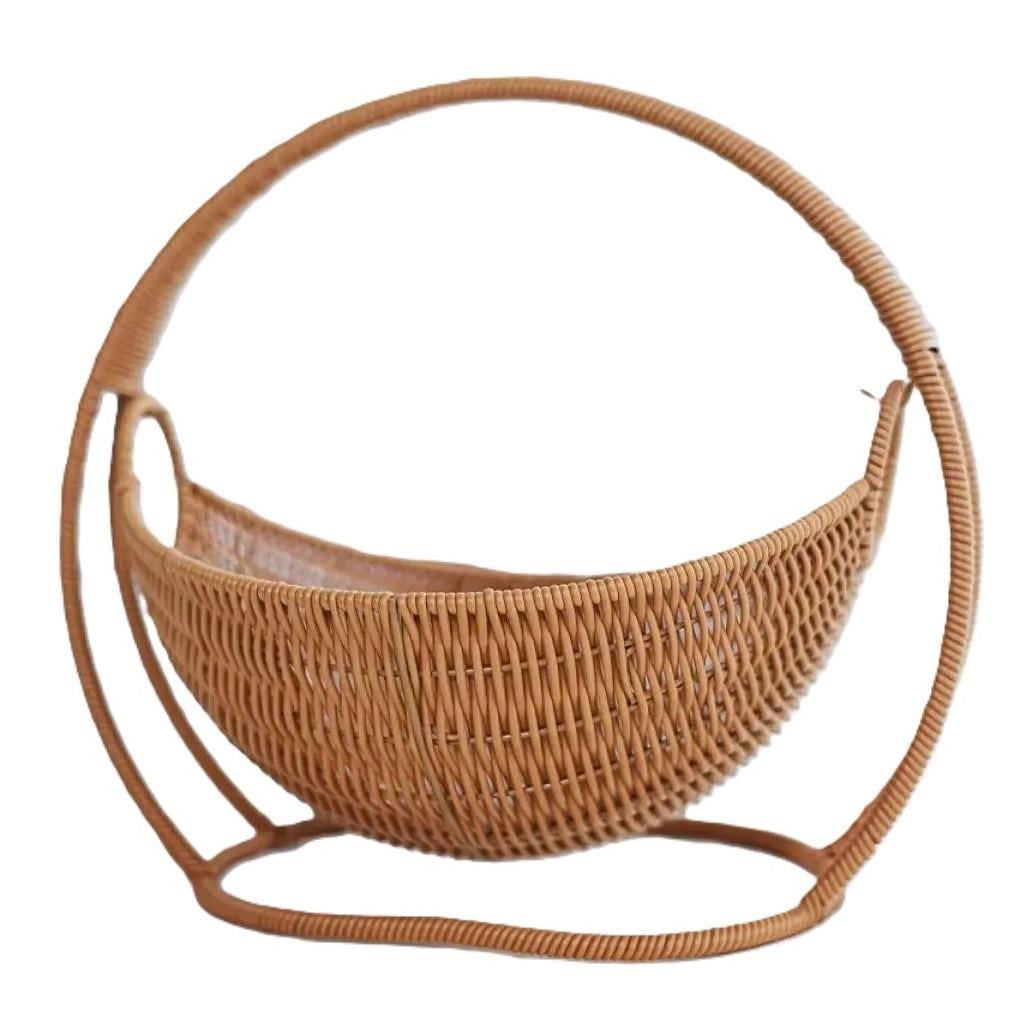 Лежанка-корзина для кошек RIAS из искусственного ротанга 50x56 см Brown (3_08522)