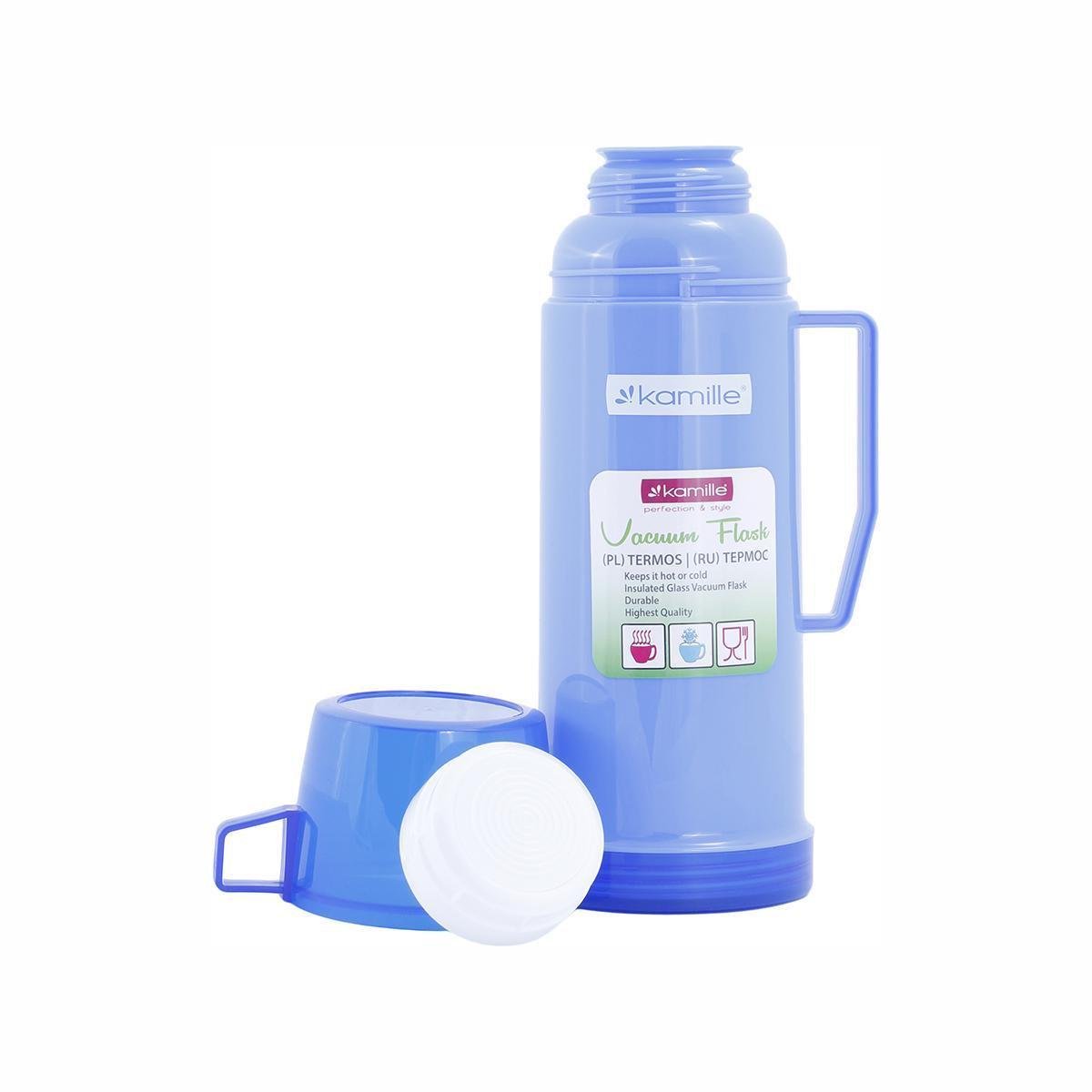 Термос Kamille зі скляною колбою 600 мл Блакитний (2071) - фото 3 Термос Kamille зі скляною колбою 600 мл Блакитний (2071) - фото 3