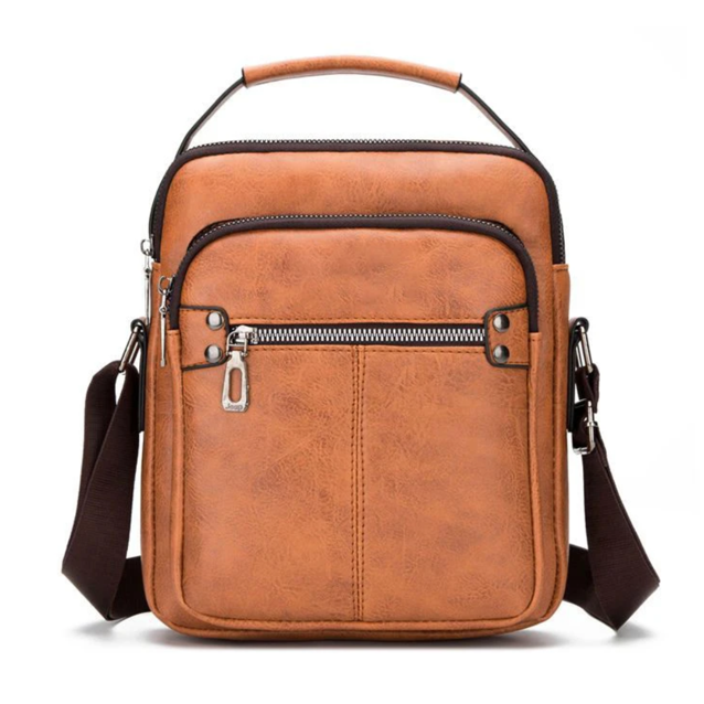 Мужская сумка Lorian через плечо из экокожи Коричневый (LR 2421 BRL)