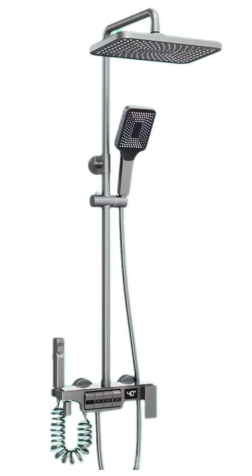 Душова колона Platinum 1634 з індикатором температури Графітовий (21821508)