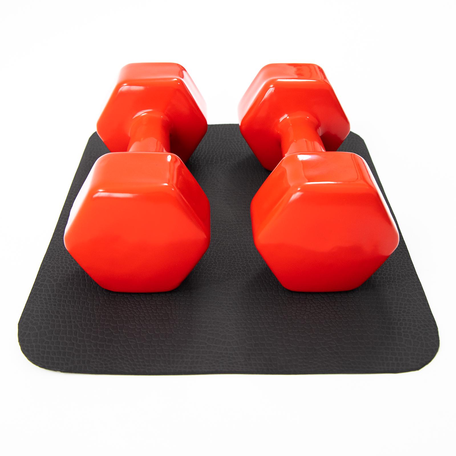 Гантелі вінілові з килимком OSPORT Profi 2 шт. 7 кг Червоний (OF-0207) - фото 3 Гантелі вінілові з килимком OSPORT Profi 2 шт. 7 кг Червоний (OF-0207) - фото 3