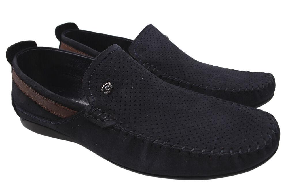 Мокасины мужские Max Step из нубука р. 42 Синий (22-20LTMP)