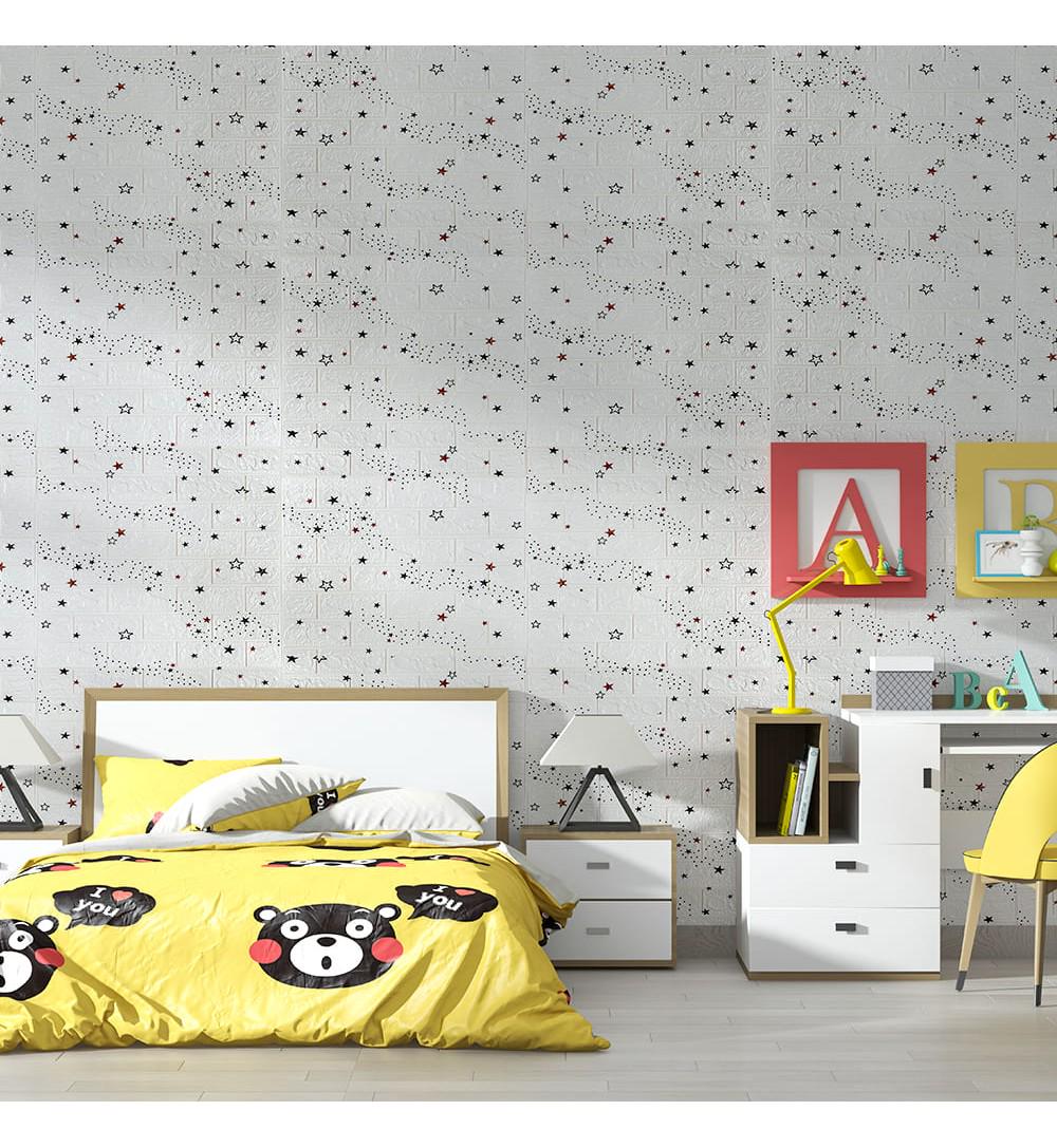 3D-панель самоклеющаяся декоративная Звезды под кирпич в рулоне 20 м 20000x700x3 мм Белый (OS-BM28-3 рулон 20м) - фото 8 3D-панель самоклеющаяся декоративная Звезды под кирпич в рулоне 20 м 20000x700x3 мм Белый (OS-BM28-3 рулон 20м) - фото 8