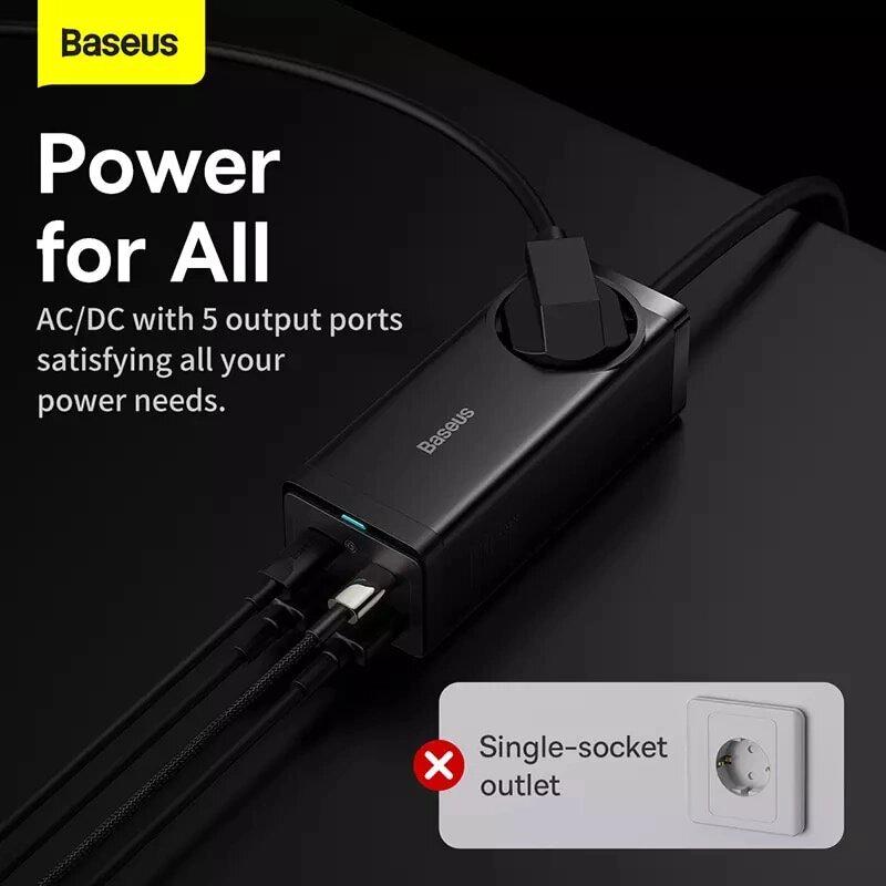 Зарядний пристрій мережевий Baseus Power Strip 100W GaN3 Pro (CCGAN100-1ACE) - фото 3