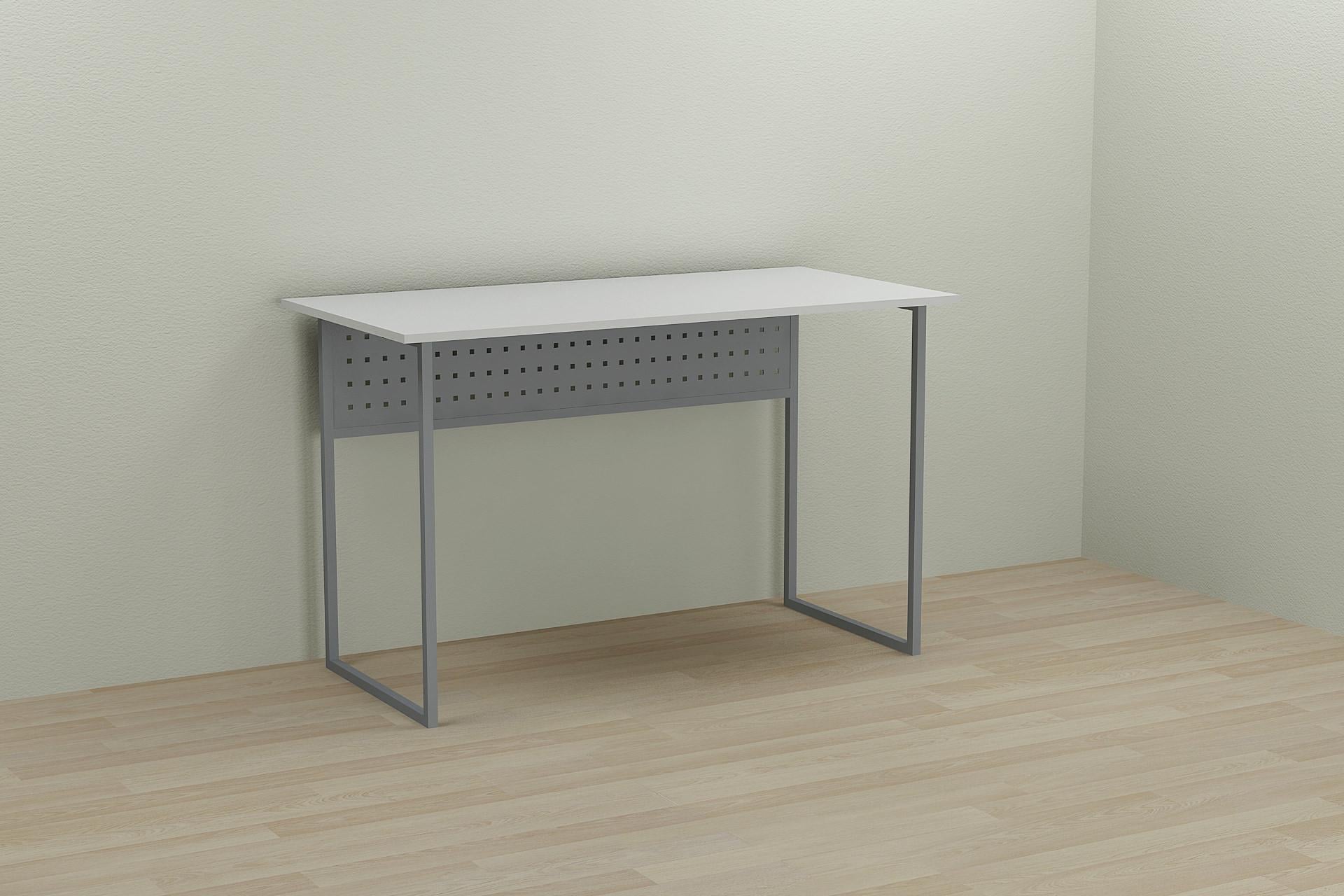 Стол компьютерный Ferrum-decor Майк ДСП 16 мм 75x120x60 см Серый/Белый (FRD-101777)
