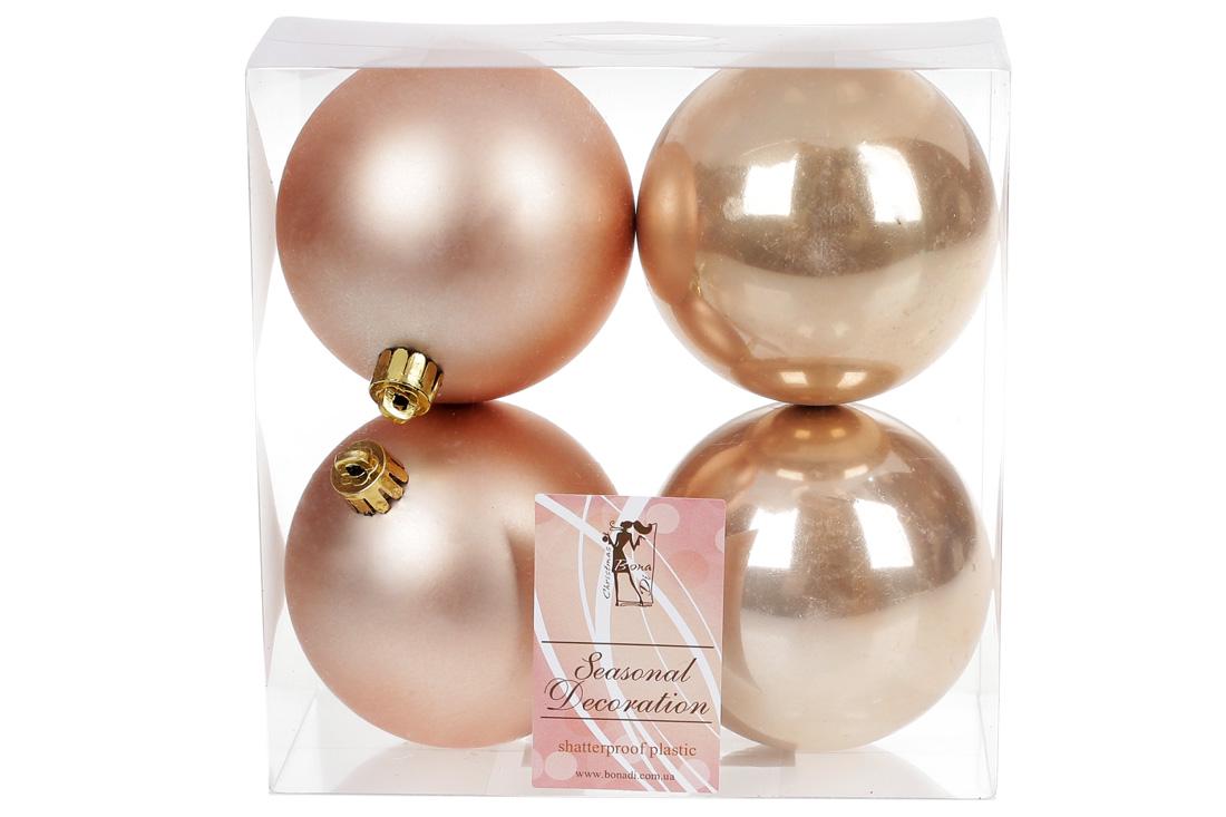 Шар новогодний BonaDi D-8 см 4 шт. (147-010)