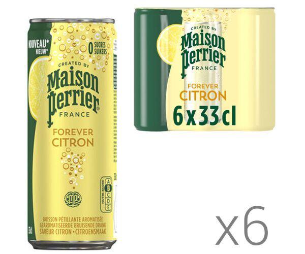 Вода газированная минеральная со вкусом лимона Maison Perrier без сахара 6 шт. х 0,33 л (18418) - фото 2